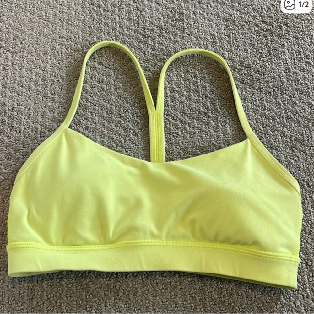Lulu lemon yellow sports bra